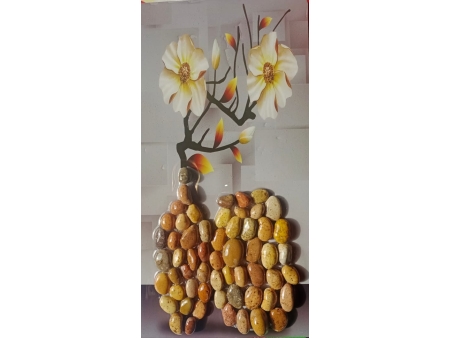 Cuadro " Los Floreros " hecho con piedras