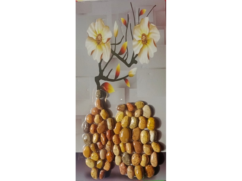 Cuadro " Los Floreros " hecho con piedras