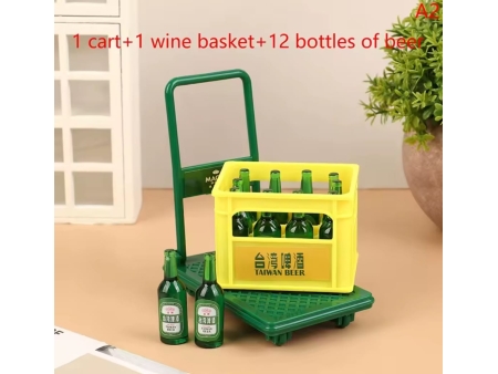 Miniaturas Pack Java de Cervezas + 12 botellas + carrito