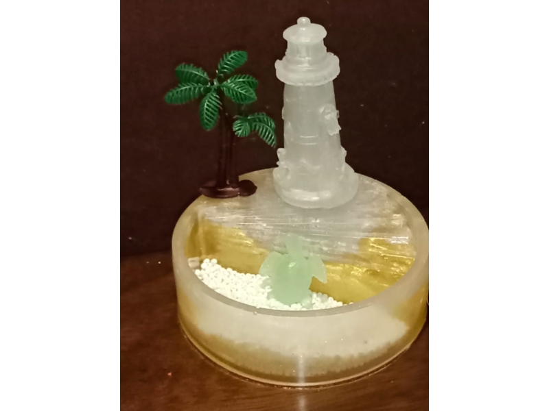 Maceta Escalera  " El Faro " en Resina