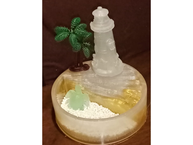 Maceta Escalera  " El Faro " en Resina